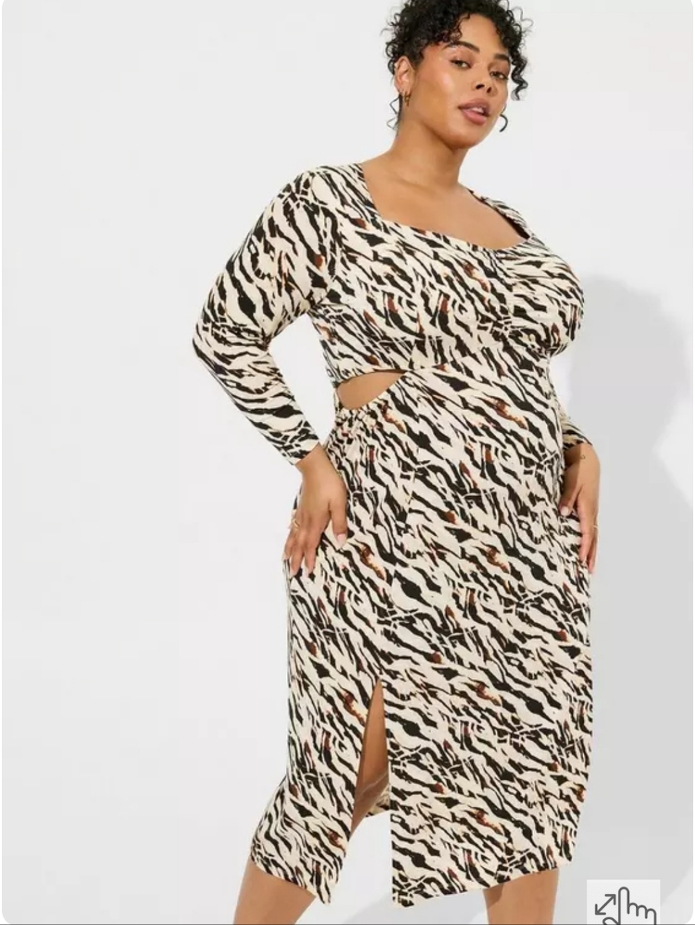 Torrid Watercolor Zebra Maxi Studio Knit Dress. Size 2X